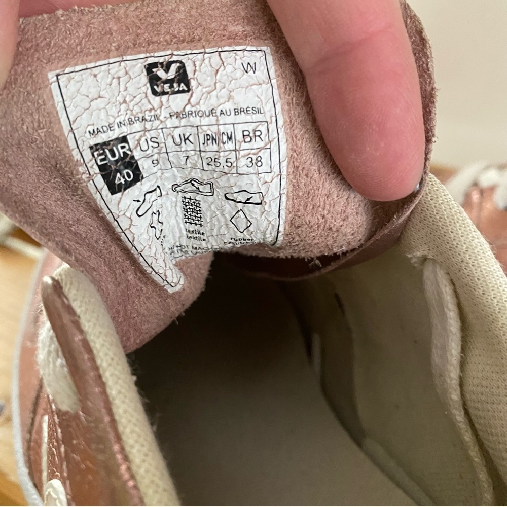 Veja V-10 Pink Matallic Sneakers 9 - Picture 15 of 16